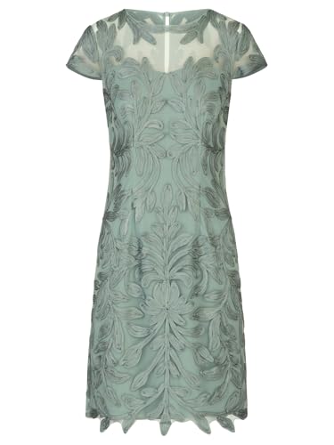 APART Cocktailkleid aufwendig bestricktes Meshkleid, Jade, 38 von APART Fashion