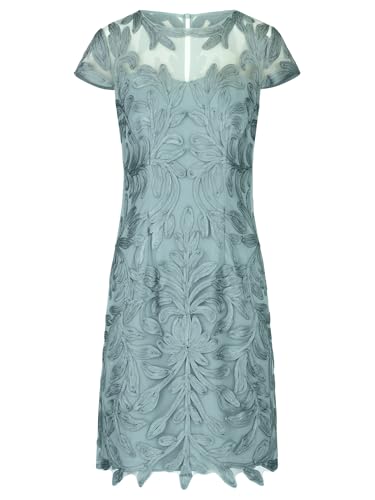 APART Cocktailkleid aufwendig bestricktes Meshkleid, Jade, 38 von APART Fashion