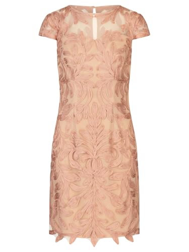 APART Cocktailkleid aufwendig bestricktes Meshkleid, Rose, 42 von APART Fashion