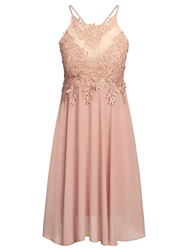 APART Fashion Damen Apart Chiffon Mesh Lace Cocktail Special Occasion Dress, Rosa, M EU von APART Fashion