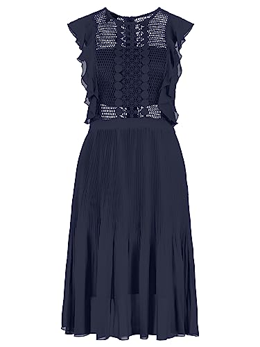 APART Cocktailkleid aus semitransparentem Georgette, Navy, 34 von APART Fashion