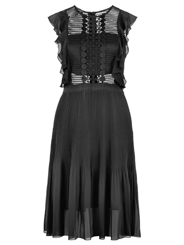 APART Cocktailkleid aus semitransparentem Georgette, schwarz, 38 von APART Fashion