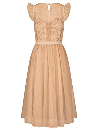 APART Fashion Damen Apart Romantic Cocktail Special Occasion Dress, Nude, L EU von APART Fashion