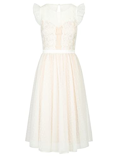 APART Fashion Damen Apart Romantic Cocktail Special Occasion Dress, Weiß, M EU von APART Fashion