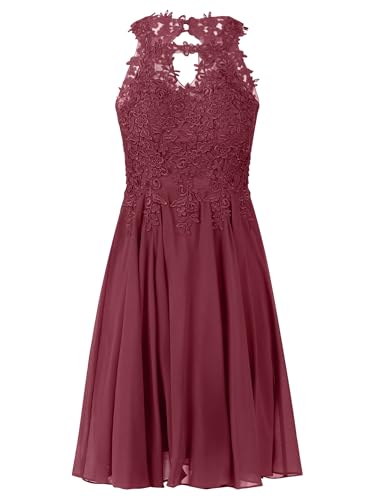 APART Cocktailkleid mit Cut-Out-Rücken, Bordeauxrot, 38 von APART Fashion