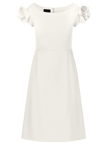 APART Cocktailkleid mit sehr weiten Ausschnitt, Creme, 38 von APART Fashion