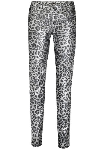 APART Damen-Hose Leo-Jeans Silber Größe 36 von APART Fashion