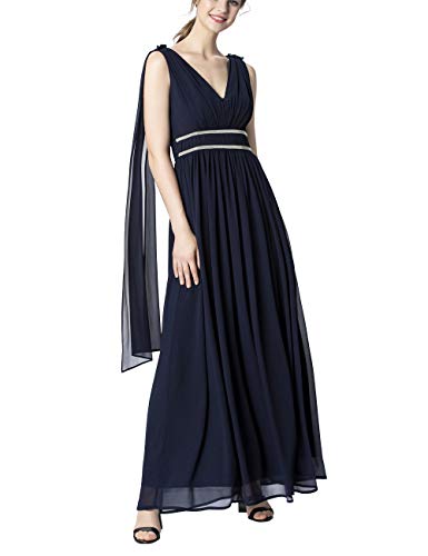 APART Fashion Damen Chiffon Dress Partykleid, Blau (Nachtblau Nachtblau), (Herstellergröße: 42) von APART Fashion