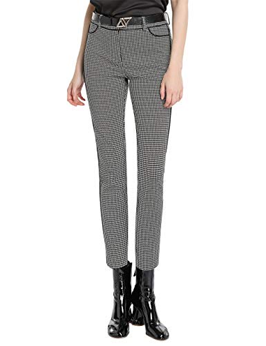 APART Fashion Damen Houndstooth Pants Hose Schwarz-Taupe,34 von APART Fashion