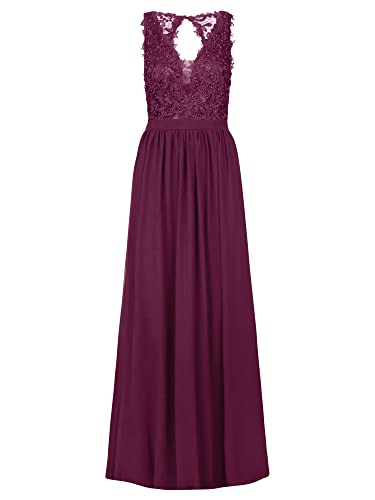 APART Fashion Damen Kleid Dress, Aubergine, 36 EU von APART Fashion