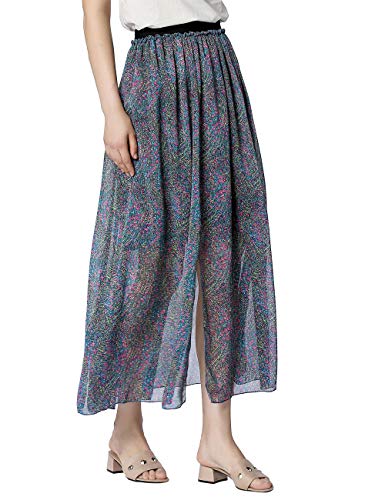 APART Fashion Damen Printed Skirt Rock, Petrol-multicolor, 40 EU von APART Fashion