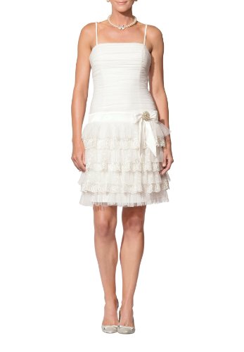 APART Glamour Damen Abendkleid creme 38/M von APART Fashion