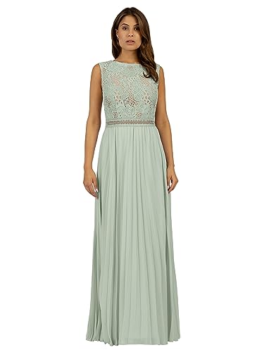 APART Hochzeitskleid im Materialmix aus plastischer Spitze und Chiffon, hellmint-Nude, 38 von APART Fashion