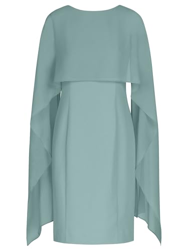 APART Kleid mit Chiffonstola aus Einer leicht strukturierten Ware und angearbeitetem Cape, Jade, 34 von APART Fashion