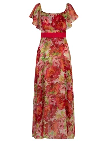 APART Maxikleid aus Allover bedrucktem Chiffon mit Blumen, Creme-Multicolor, 36 von APART Fashion
