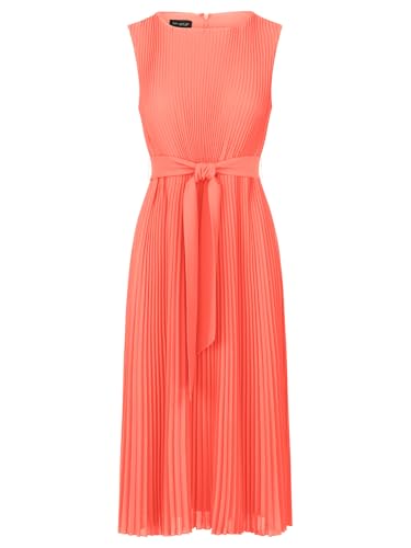 APART Midi-Plisseekleid in Midi Länge mit Allover Plissee Falten, Koralle, 38 von APART Fashion