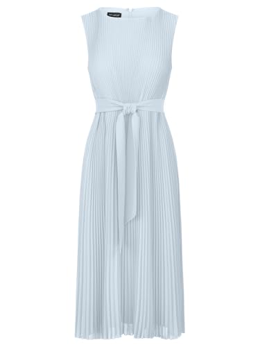 APART Midi-Plisseekleid in Midi Länge mit Allover Plissee Falten, hellblau, 38 von APART Fashion