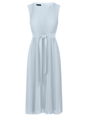 APART Midi-Plisseekleid in Midi Länge mit Allover Plissee Falten, hellblau, 46 von APART Fashion