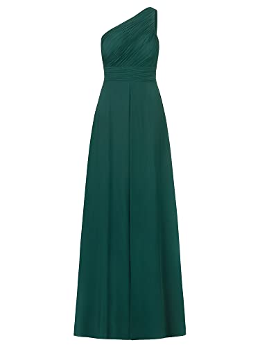 APART One-Shoulder Abendkleid mit weitem Chiffon Rockpart, Emerald, 40 von APART Fashion