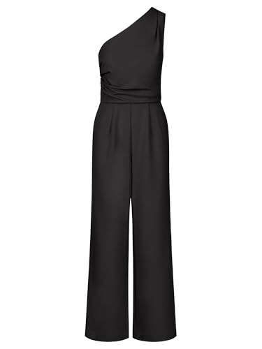 APART One-Shoulder Overall aus Einer leicht strukturierten Ware, schwarz, 38 von APART Fashion