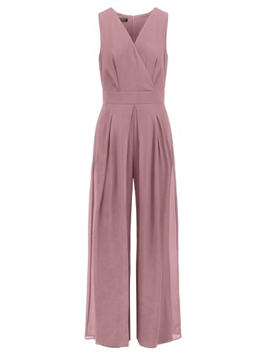 APART Overall im Materialmix aus Einer leicht strukturierter Ware und Chiffon, Mauve, 40 von APART Fashion
