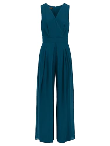 APART Overall im Materialmix aus Einer leicht strukturierter Ware und Chiffon, Petrol, 40 von APART Fashion