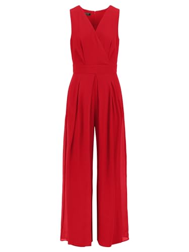 APART Overall im Materialmix aus Einer leicht strukturierter Ware und Chiffon, rot, 38 von APART Fashion