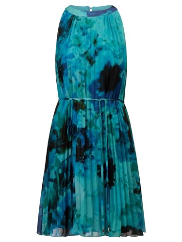 APART Plisseekleid Allover Bedruckt, hellpetrol-Multicolor, 34 von APART Fashion