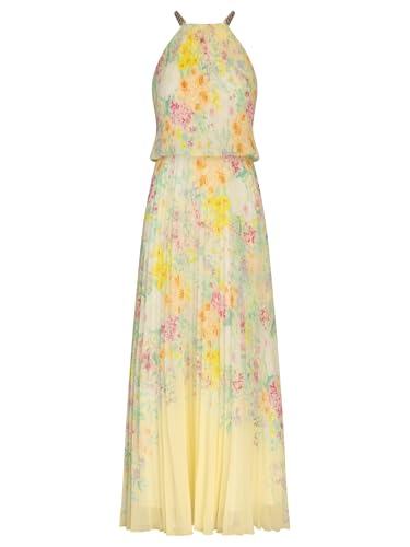 APART Plisseekleid im Neckholder Stil, vanille-Multicolor, 40 von APART Fashion