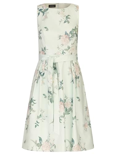 APART Satinkleid aus mattschimmerndem Satin mit Allover Blumen Druck, Jade-Multicolor, 46 APART Satinkleid aus mattschimmerndem Satin mit Allover Blumen Druck, Jade-Multicolor, 46 von APART Fashion