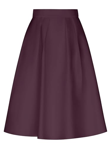 APART Satinrock aus mattschimmerndem Satin, Pflaume, 38 von APART Fashion