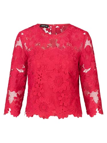 APART Spitzenbluse in kurzem und kastigem Stil, pink, 44 von APART Fashion