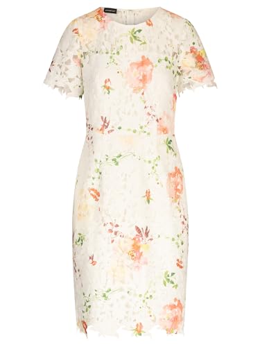 APART Spitzenkleid aus Spitze Allover Bedruckt, Creme-Multicolor, 44 von APART Fashion