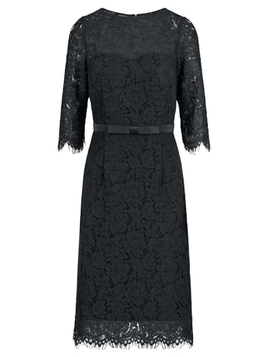 APART Spitzenkleid mit Schleifen-Gürtel, schwarz, 44 von APART Fashion