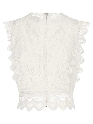 APART Spitzentop aus Einer plastischen Spitze und mit Spitzenband verziert, Creme, 44 von APART Fashion