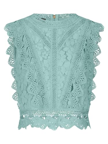 APART Spitzentop aus Einer plastischen Spitze und mit Spitzenband verziert, Jade, 34 von APART Fashion