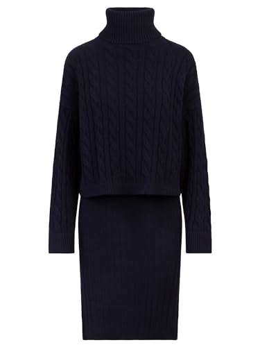 APART Strick-Set aus einem ärmllosen Kleid und einem Pullover, Nachtblau, 38 von APART Fashion