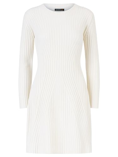 APART Strickkleid mit ausgestelltem Rockpart, Creme, 44 von APART Fashion