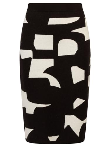 APART Strickrock aus Einer Soften Viskose-Mischung mit Kaschmir in Milano-Knit, schwarz-Creme, 36/38 von APART Fashion