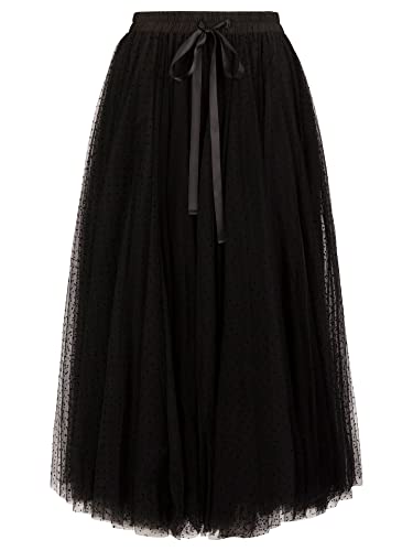 APART Fashion Tüllrock Allover mit Pünktchen, schwarz, M von APART Fashion
