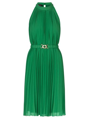 APART kurzes Plisseekleid aus leicht körnigem und plissierten Chiffon, grün, 46 von APART Fashion