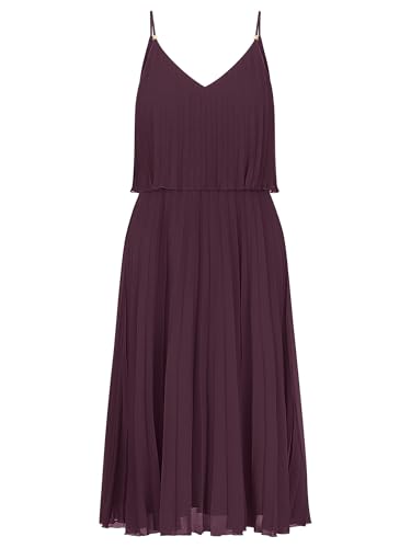 APART kurzes Plisseekleid in 2in1 Optik, Pflaume, 40 von APART Fashion