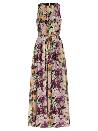 APART langes Chiffonkleid mit Allover Blumen Druck, lila-Multicolor, 38 von APART Fashion