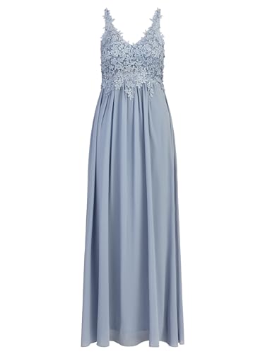 Apart Abendkleid aus hochwertigem Polyester Material mit Rückenausschnitt, Rauchblau, 38 von APART Fashion