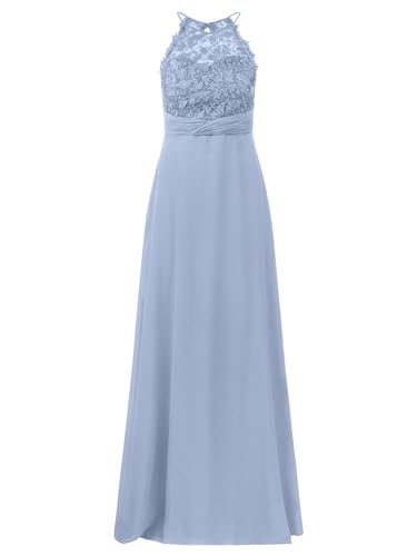 Apart Abendkleid aus hochwertigem Polyester Material mit U-Boot, Rauchblau, 40 von APART Fashion