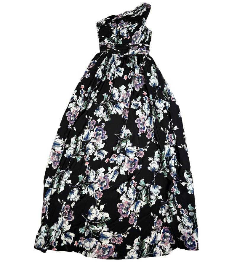 APART Damen Midi-Kleid mit Blumen-Print Abend-Kleid ärmellos 74170 Schwarz von APART