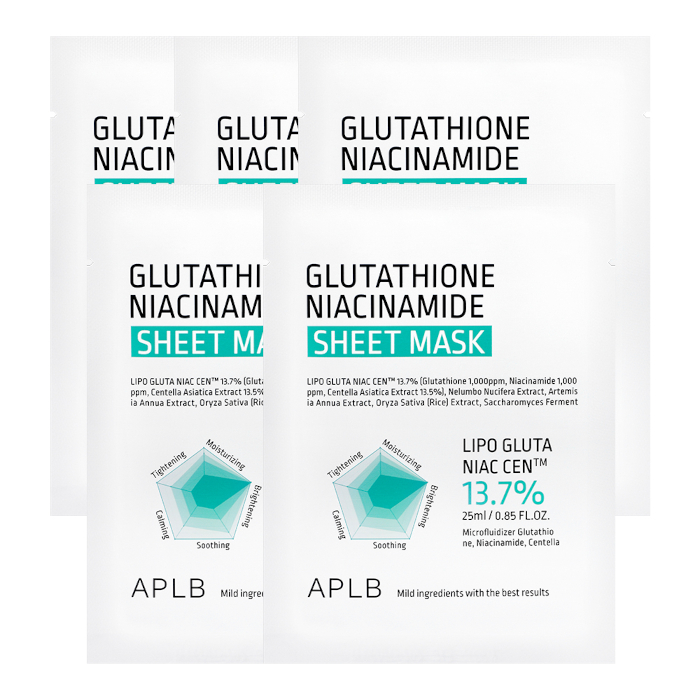 APLB - Glutathione Niacinamide Sheet Mask - 25ml (5pcs) Set von APLB