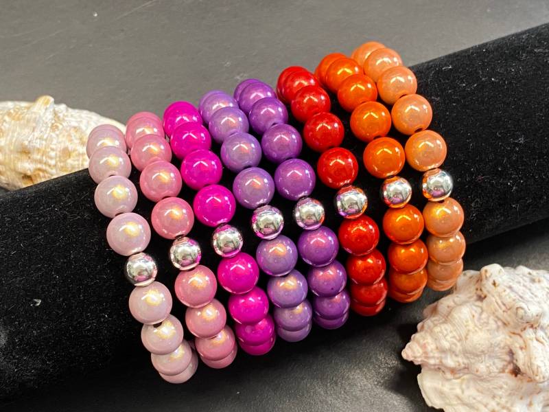 1st. Armband 10mm Gr.l Silber Miracle Beads Magic Perlen 3D Illumination #a402 von APBeautyshots