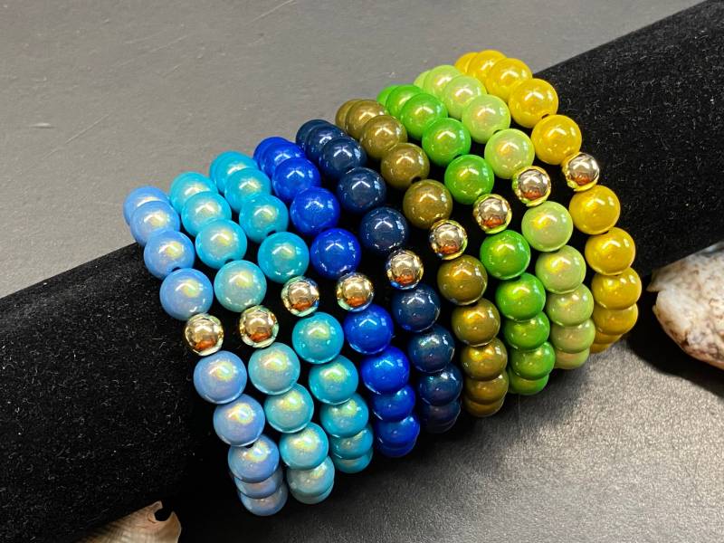 1st. Armband 10mm Gr.m Gold Miracle Beads Magic Perlen 3D Illumination #a428 von APBeautyshots