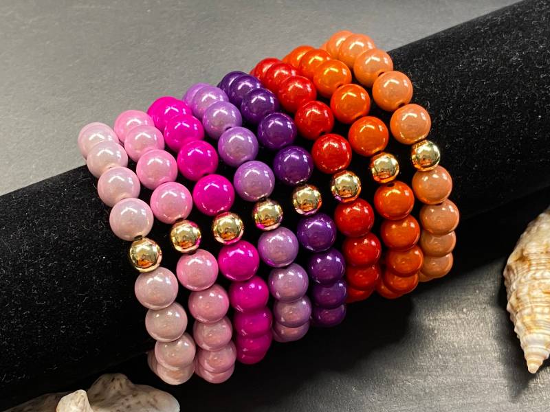 1st. Armband 10mm Gr.m Gold Miracle Beads Magic Perlen 3D Illumination #a429 von APBeautyshots